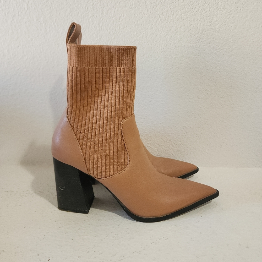 Open Edit Sock Booties Ankle Stretch Boot -Size 6.5